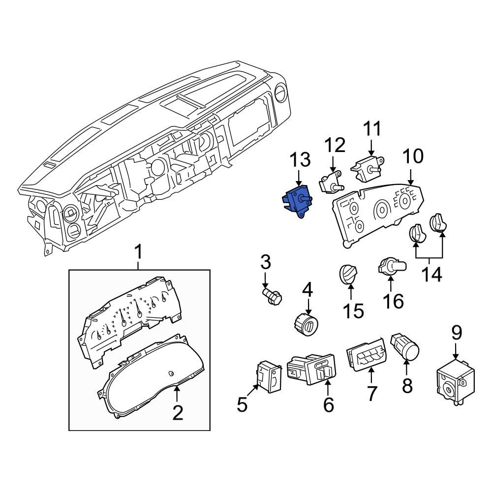 Ford OE F49Z19986A HVAC Blower Control Switch