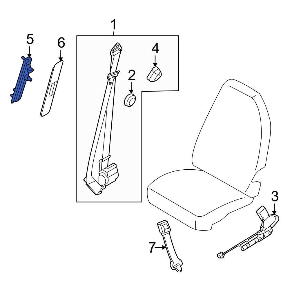 Ford OE 9C2Z15602B82AA Seat Belt Height Adjuster
