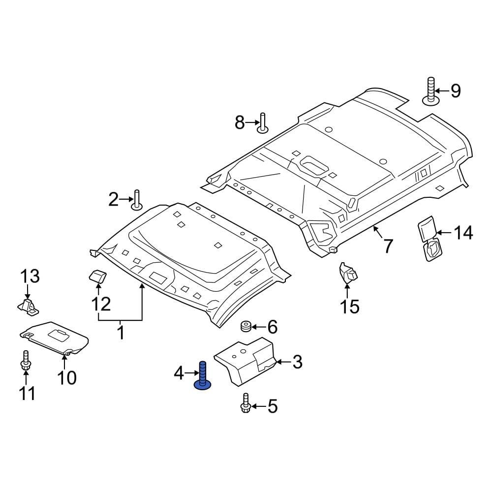 Ford OE W706635SS34X - Rear Headliner Clip