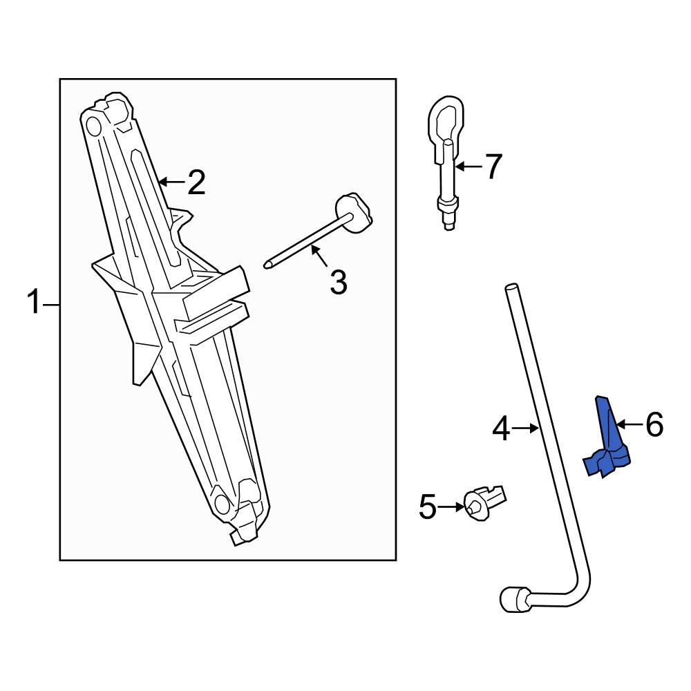 Ford OE KT1Z9917081A Wheel Lug Wrench Bracket