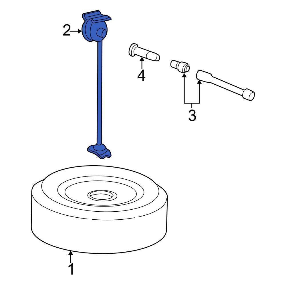 Ford Oe 2l1z1a131ba Spare Tire Hoist 4809