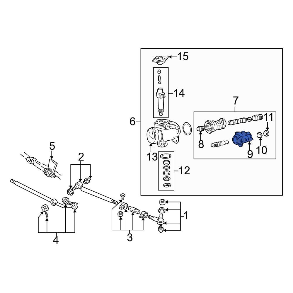 Ford OE F4UZ3548A Front Steering Gear Housing
