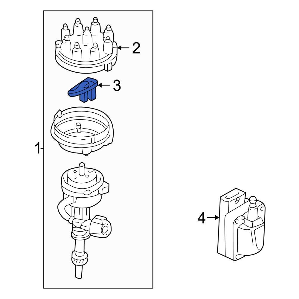 Ford OE E6FZ12200A Distributor Rotor