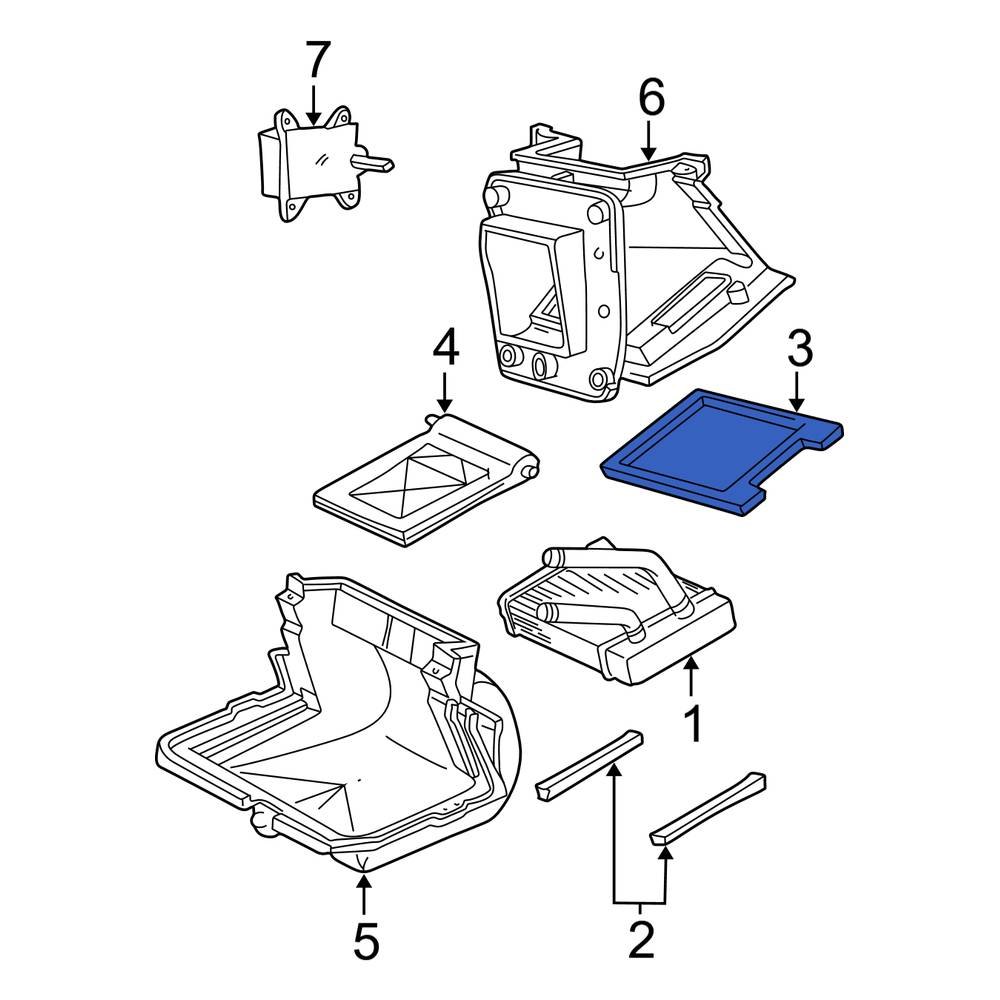 Ford OE F7UZ18529AA Front HVAC Heater Core Seal