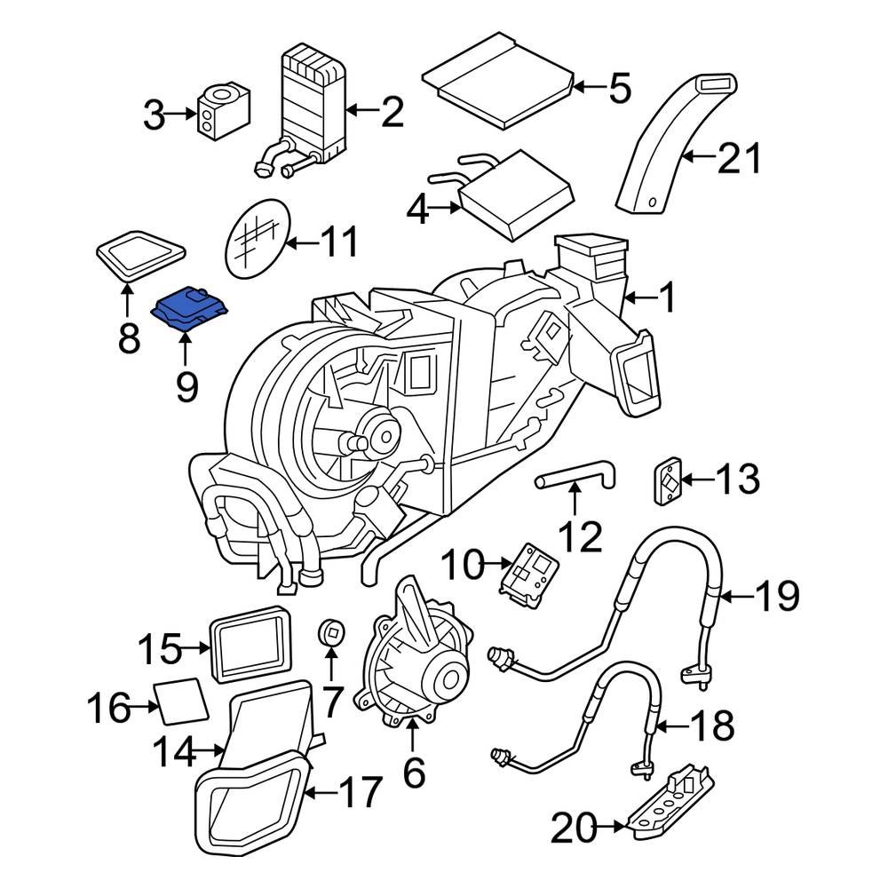 Ford OE YL5Z19E616AA - HVAC Blend Door Actuator