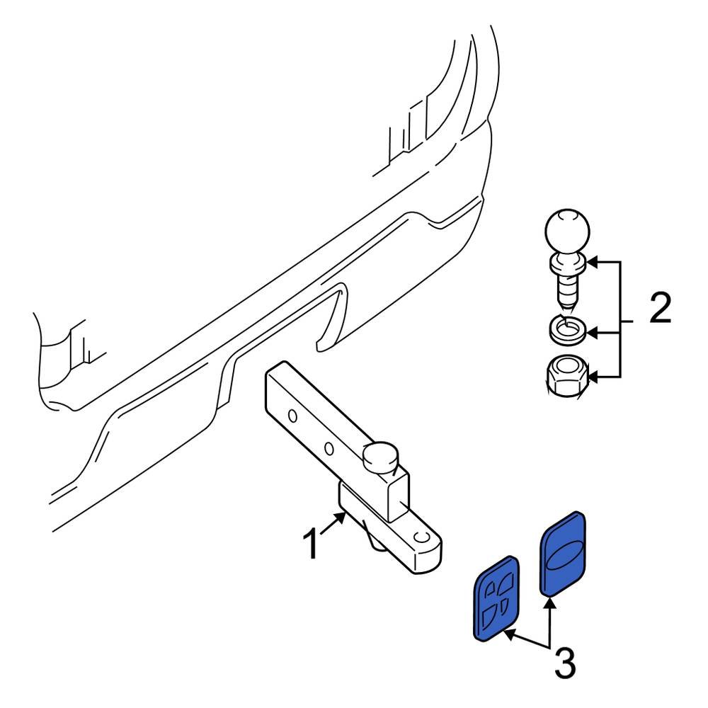 Ford OE 1L2Z17F000BB Trailer Hitch Plug