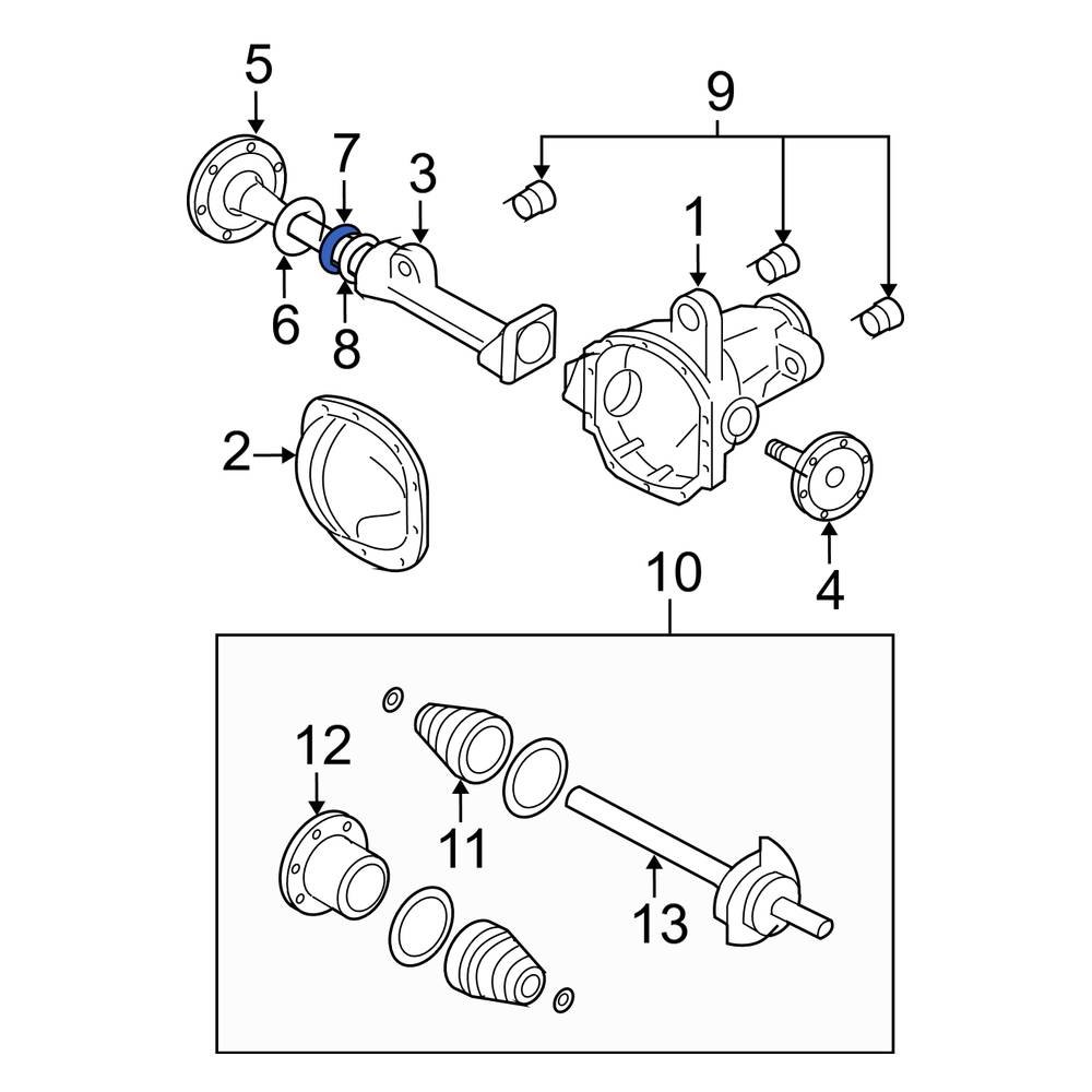 Ford OE 5L1Z4A109A CV Axle Shaft Seal