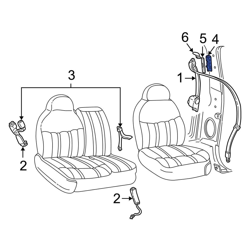 Ford OE 2L1Z78602B82AAA Front Seat Belt Height Adjuster