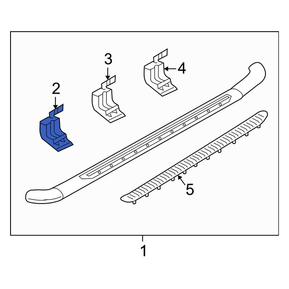 Ford OE 6L1Z16474AA Front Running Board Reinforcement Bracket
