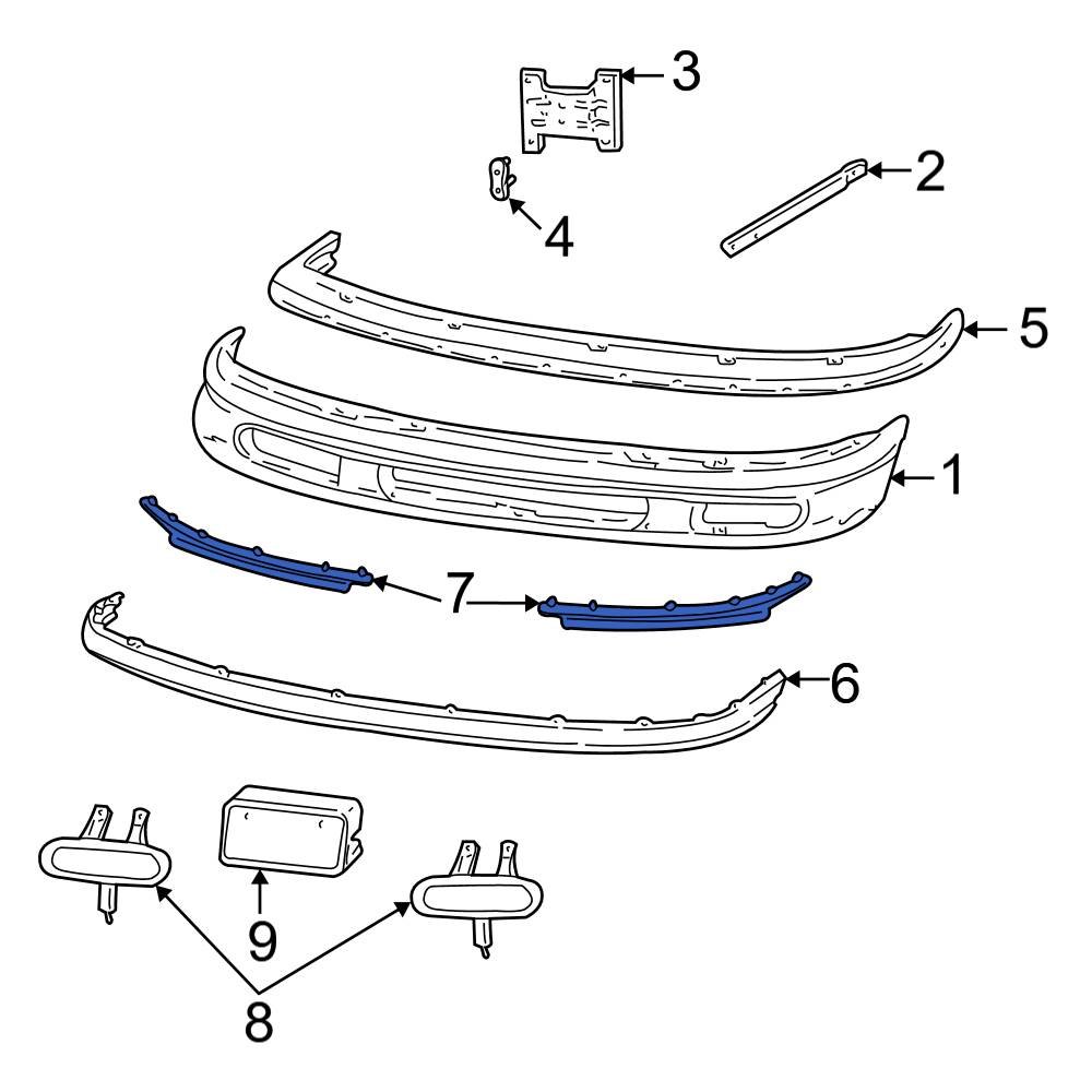 Ford OE XL3Z17A861AA Front Right Bumper Cover Spacer Panel
