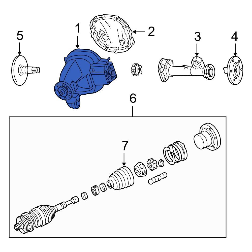 Ford OE F65Z3010AA Front Differential Housing