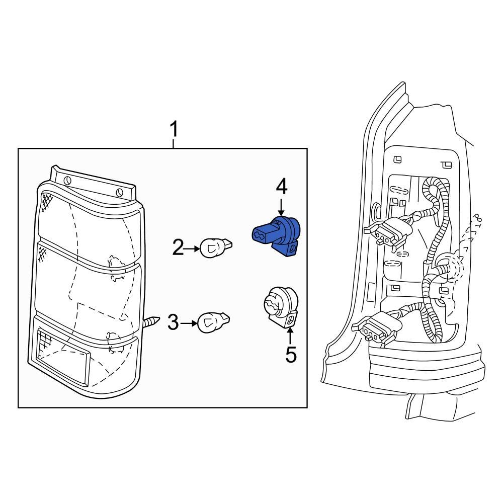 Ford OE 1L3Z13411LA Rear Brake Light Socket