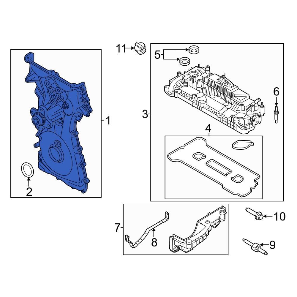 Ford OE KB3Z6019C Engine Timing Cover
