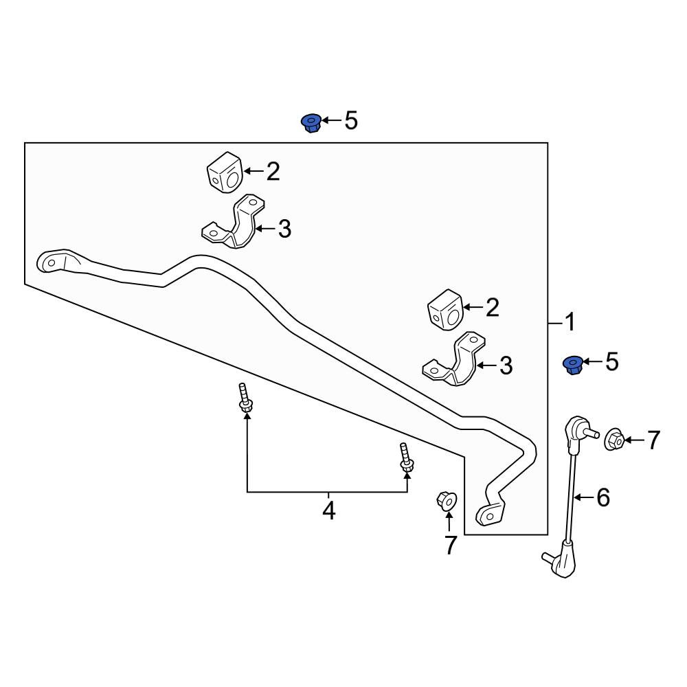 Ford OE W716936S442 - Suspension Stabilizer Bar Bracket Nut