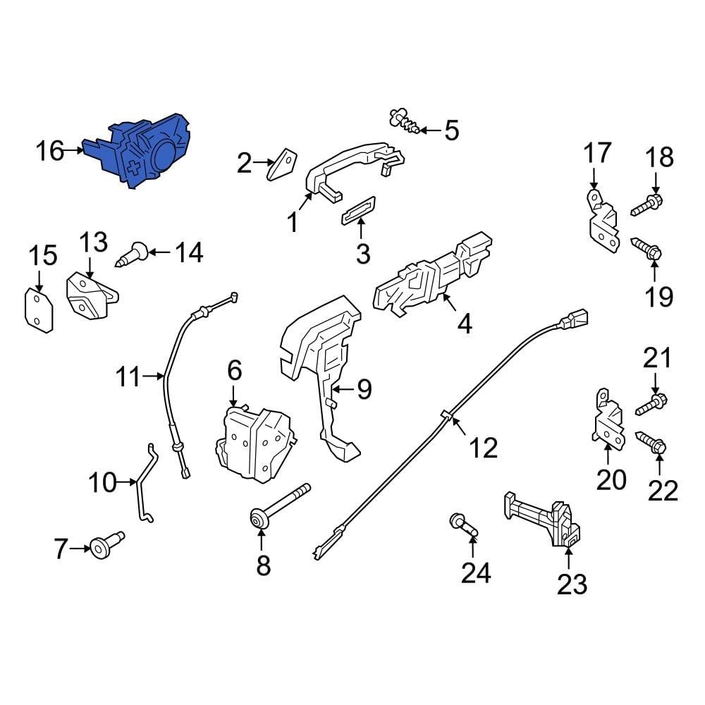 Ford OE 3M5Z18168A - Front Left Door Lock Cylinder