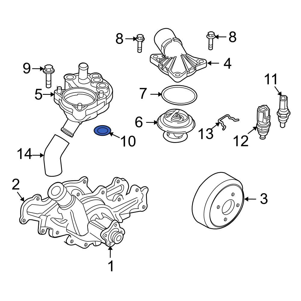 Ford OE 1L2Z8255AA Engine Coolant Thermostat Housing Gasket