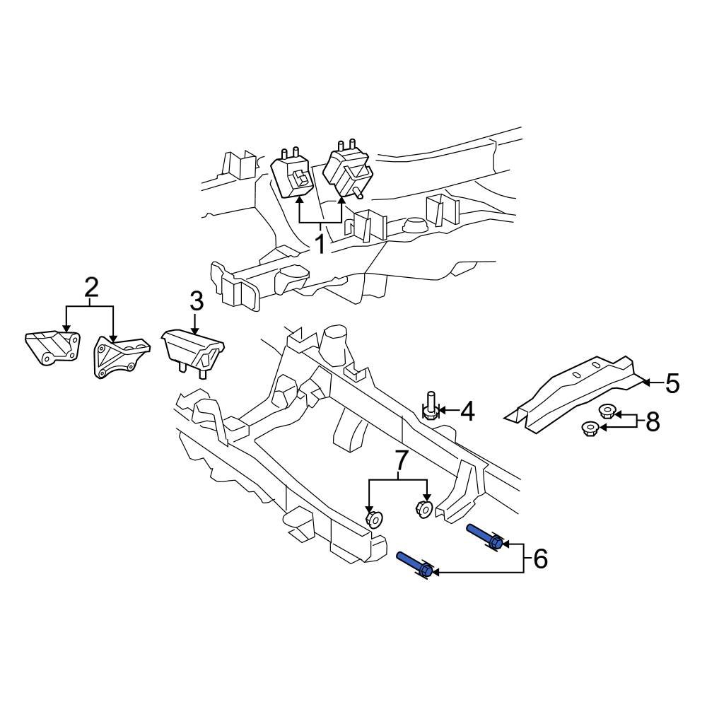 Ford OE N802594S56 Transmission Crossmember Bolt