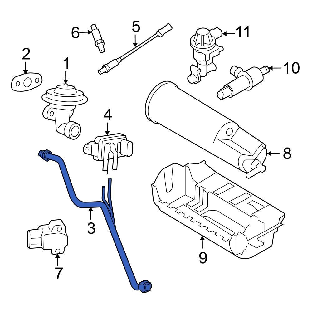 Ford OE 5L5Z9E469A Exhaust Gas Recirculation (EGR) Tube