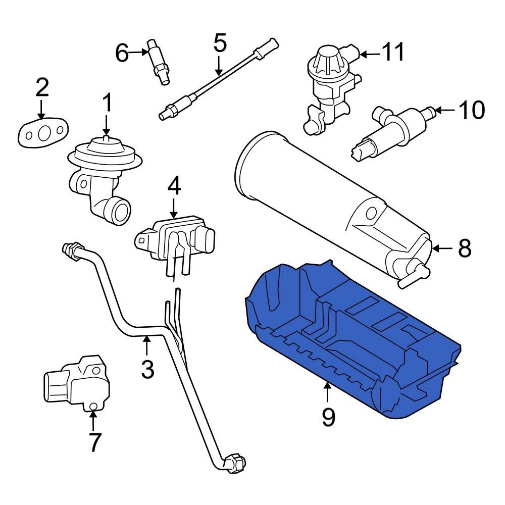 Ford OE F87Z9D665AB Vapor Canister Bracket