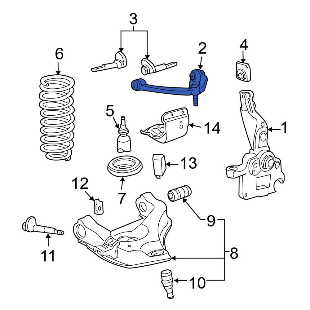 Ford OE 8L5Z3084R Front Right Upper Suspension Control Arm