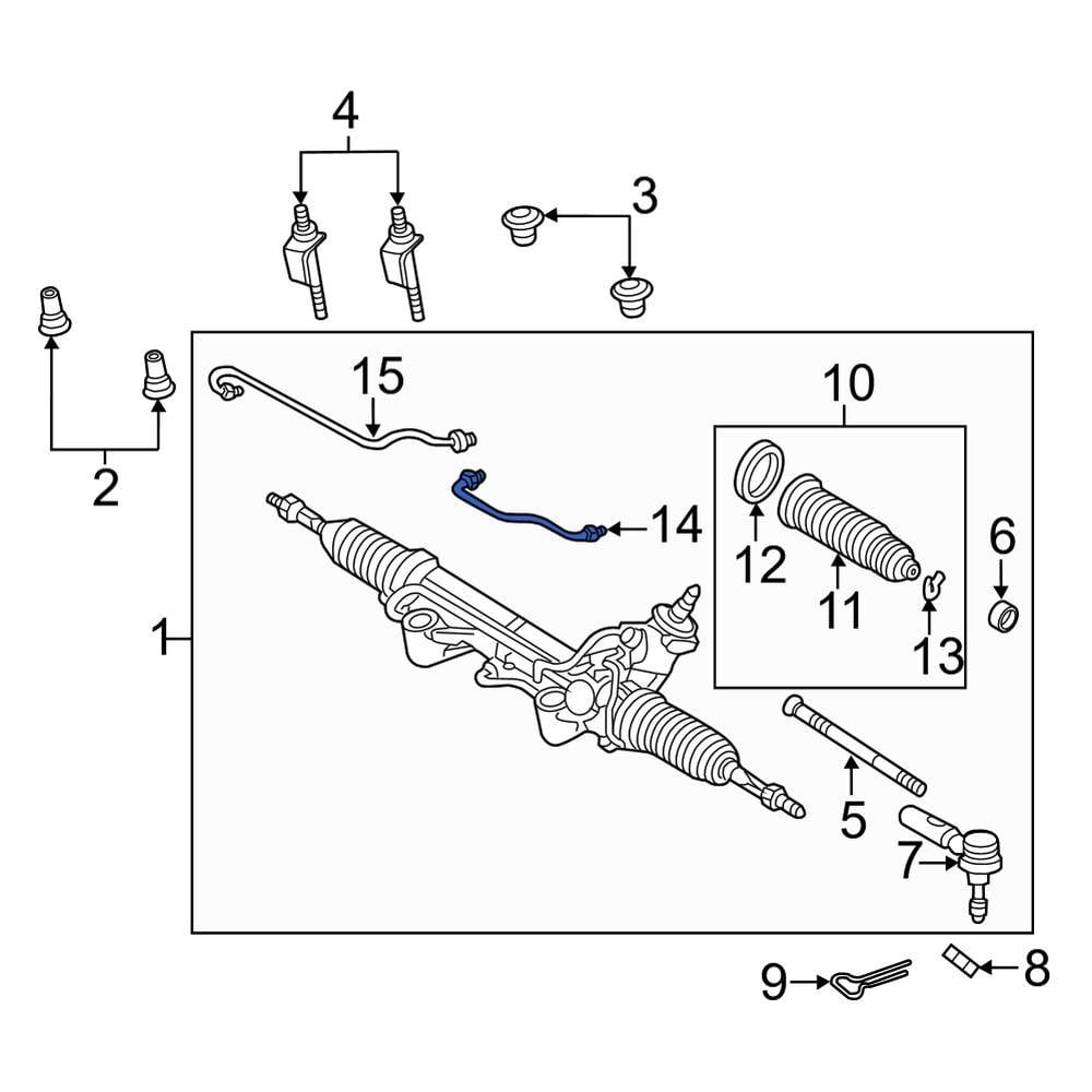 Ford OE 5L5Z3A714A Front Power Steering Line