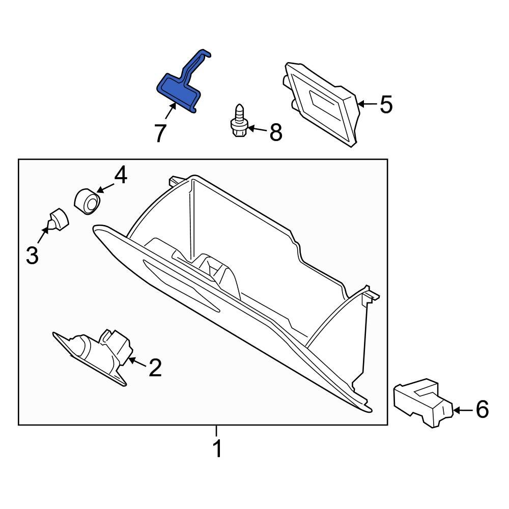 Ford Oe F87z1006064aa - Front Glove Box Door Striker