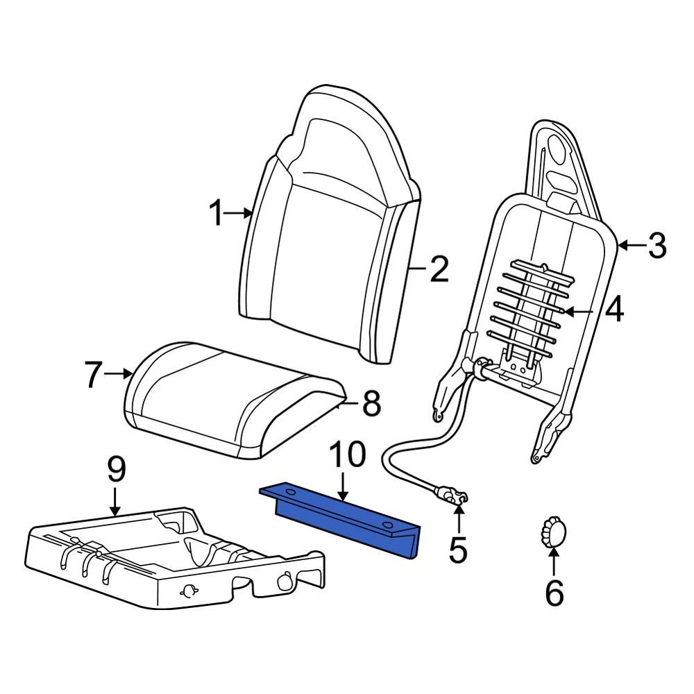 Ford OE 1L5Z10619A82AA Front Seat Frame Bracket