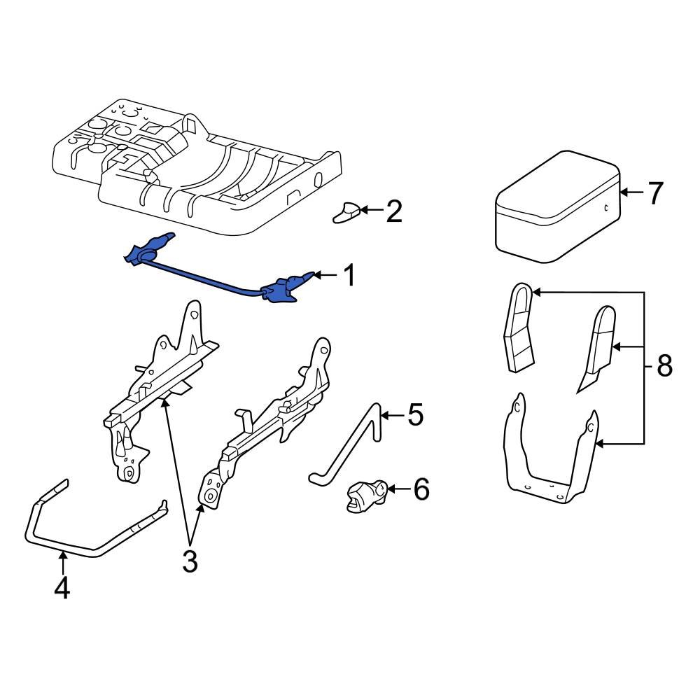Ford OE F87Z1062648AA Right Seat Back Recliner Adjustment Mechanism