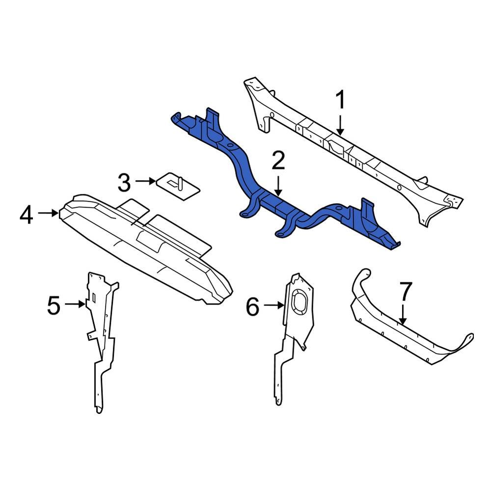 Ford Oe C Z A Front Lower Radiator Support Tie Bar