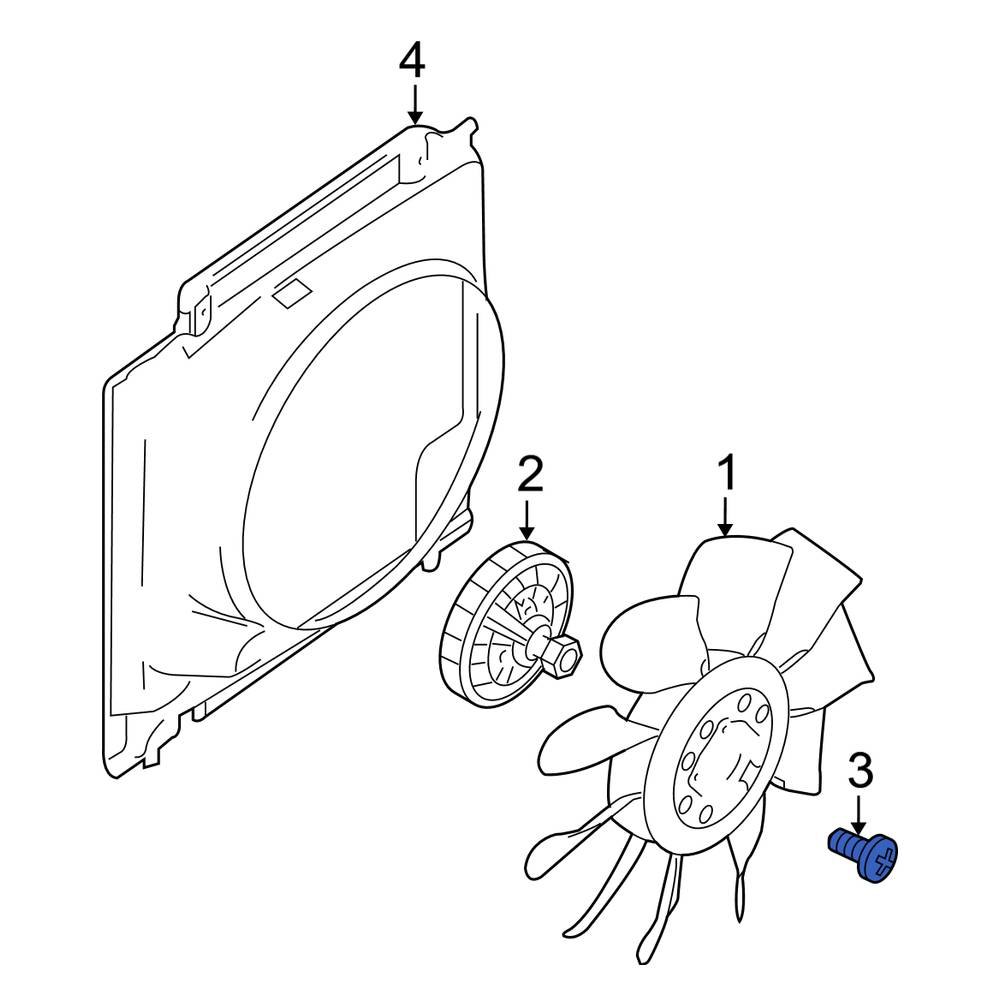 Ford OE 57632S426 Engine Cooling Fan Clutch Bolt