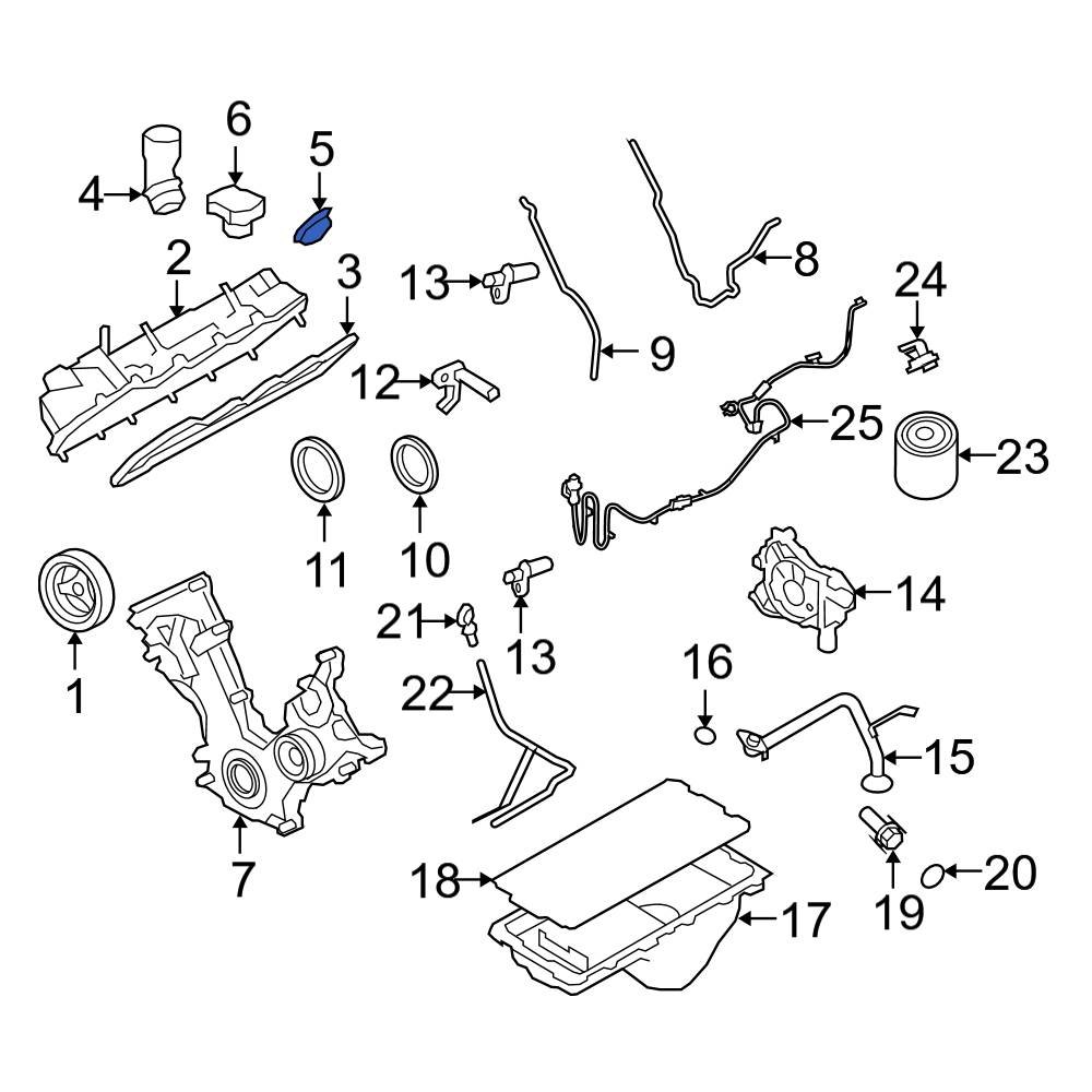 Ford OE 3L3Z6C535AA - Engine Oil Filler Tube Seal