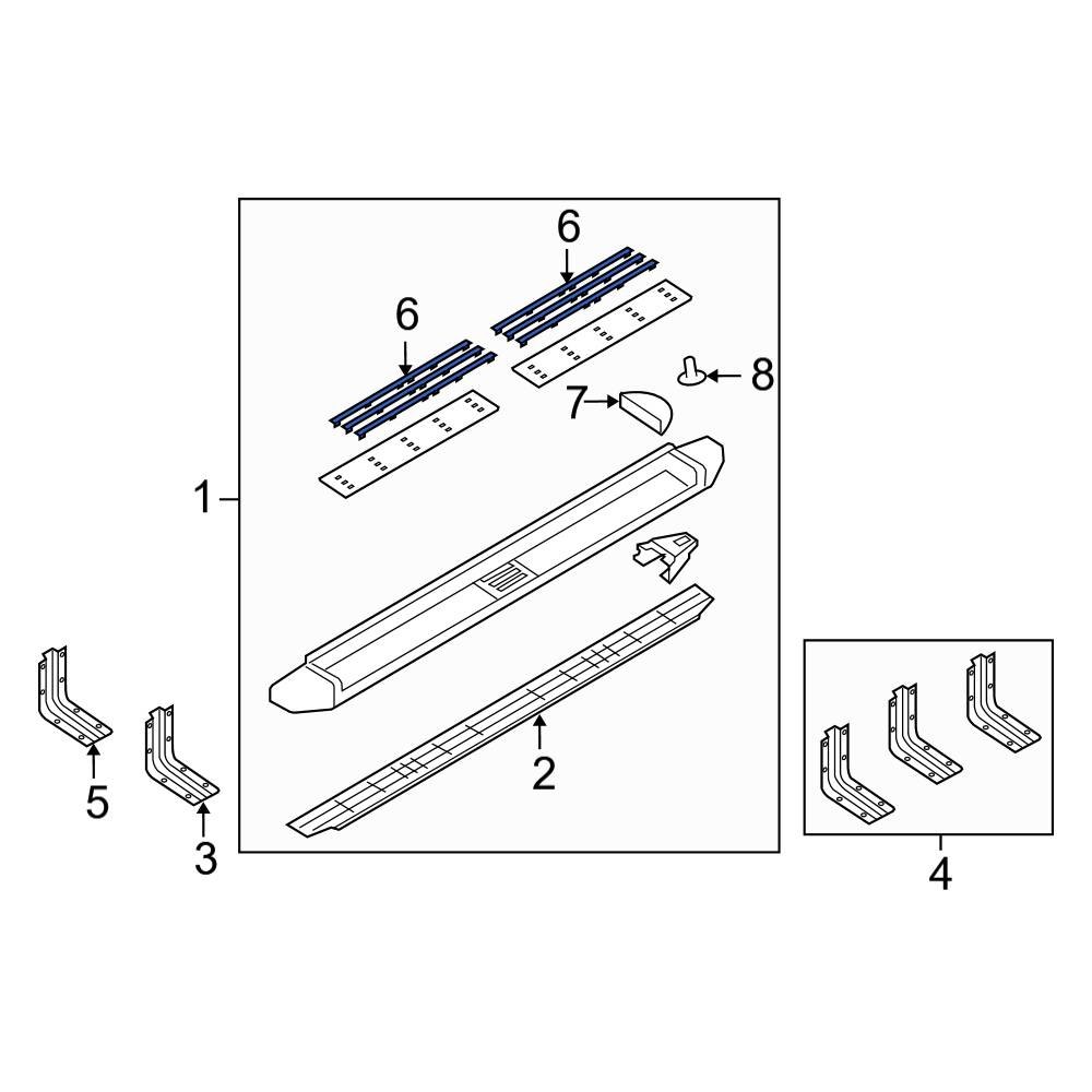 Ford OE 8C3Z16490AA Running Board Step Pad