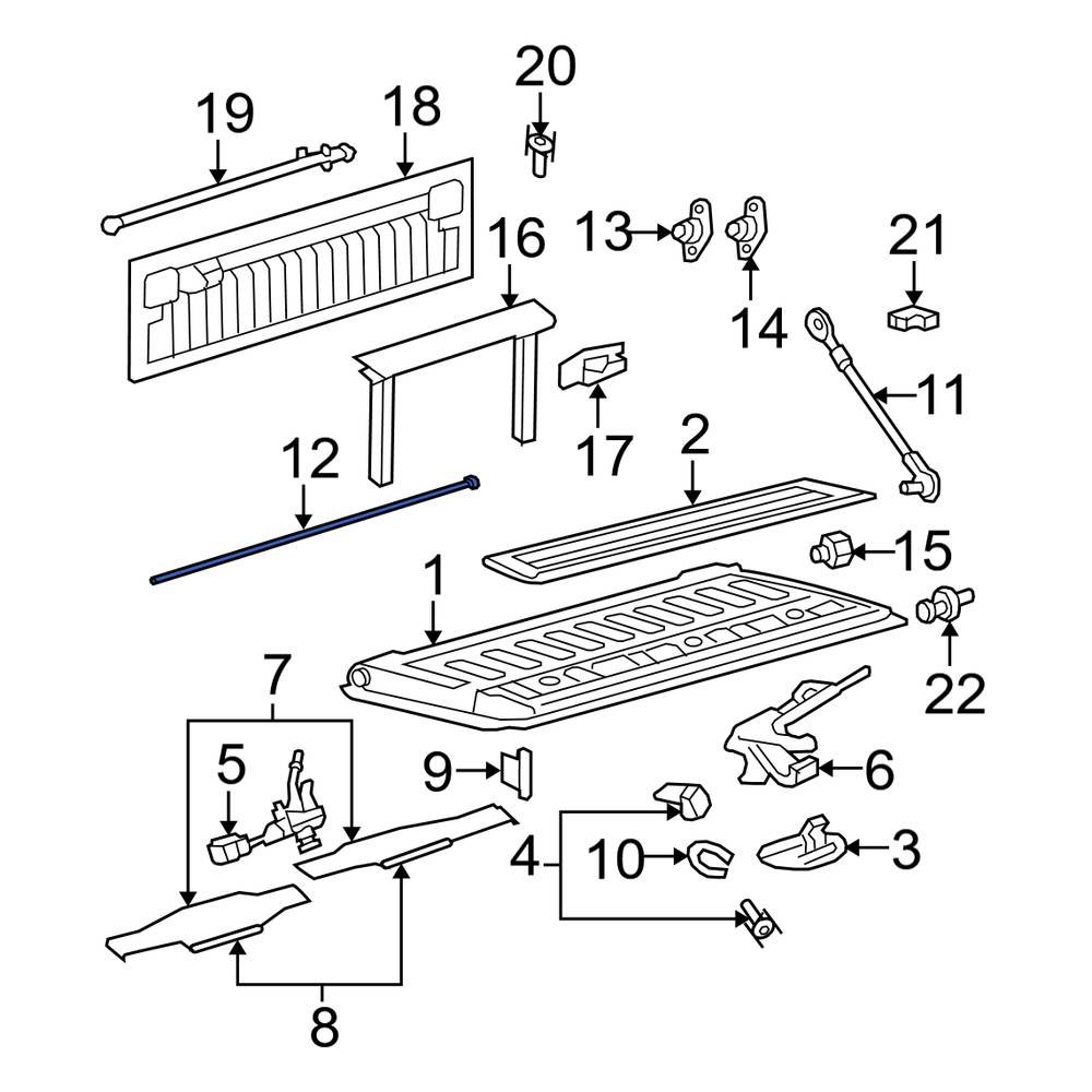 Ford OE 8C3Z99402A68A - Tailgate Latch Rod