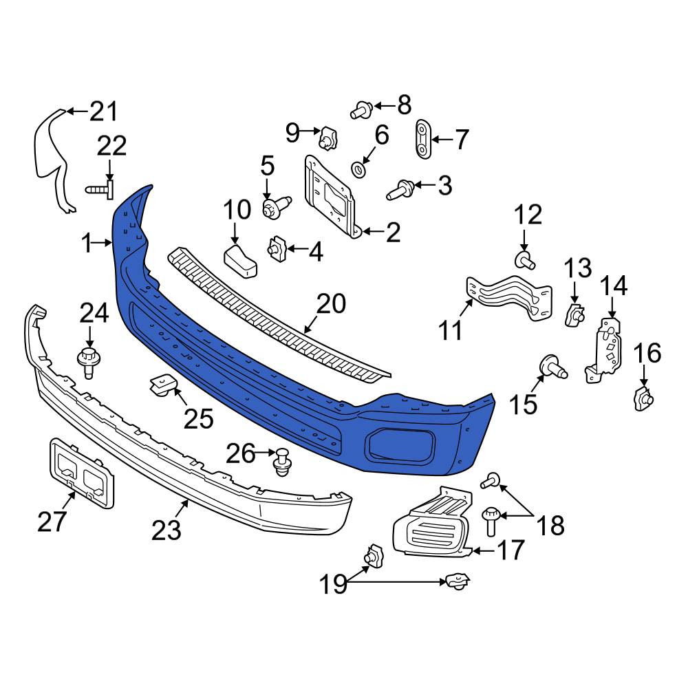 Ford OE BC3Z17757CPTM - Front Bumper Face Bar