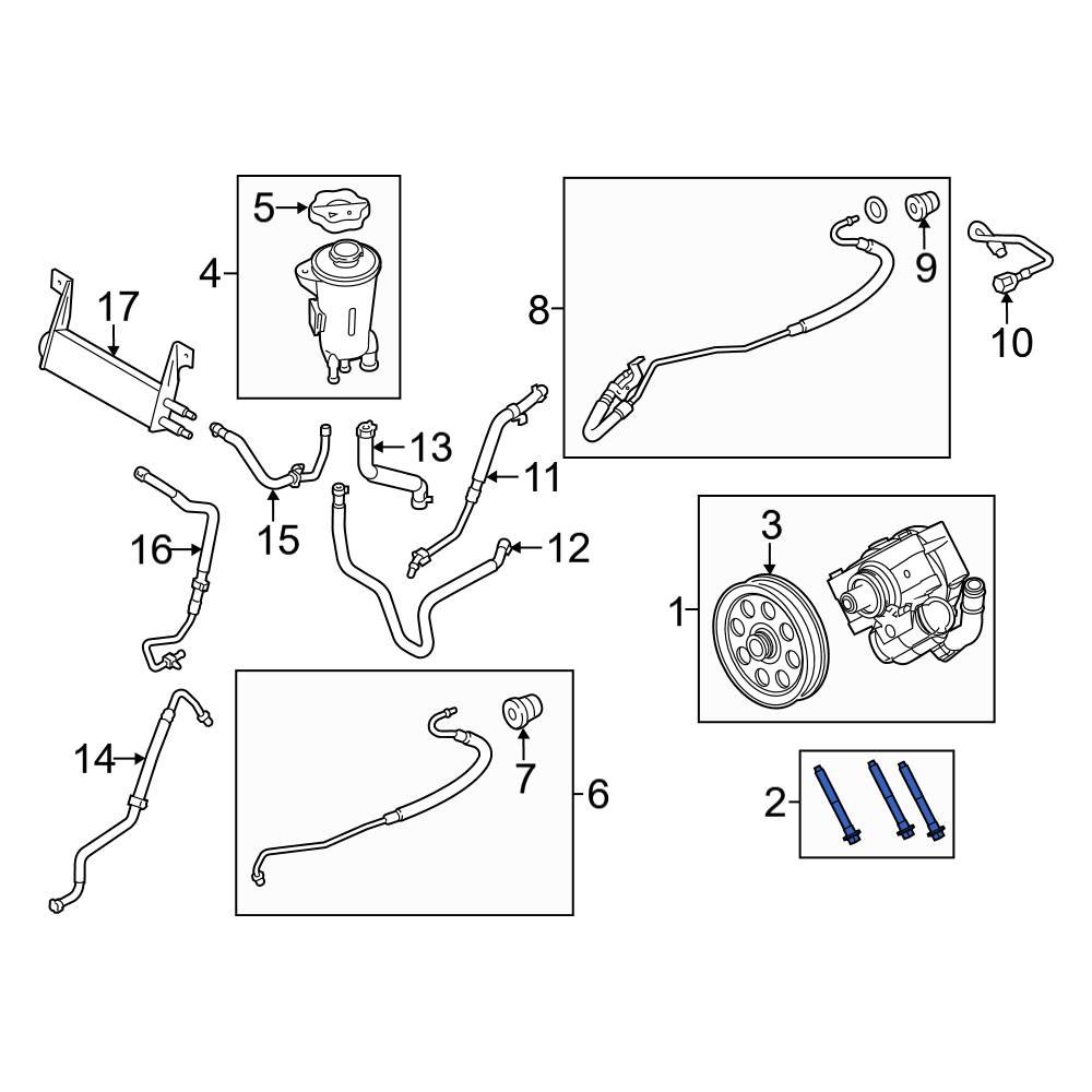 Ford Oe W715068s437 - Power Steering Pump Mounting Bolt