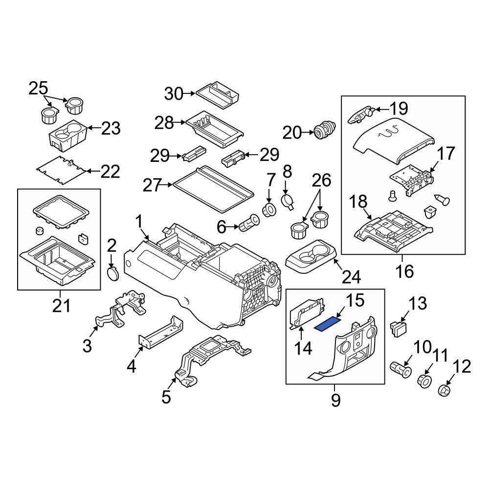 Ford OE BC3Z28045G34BA - Console Mat