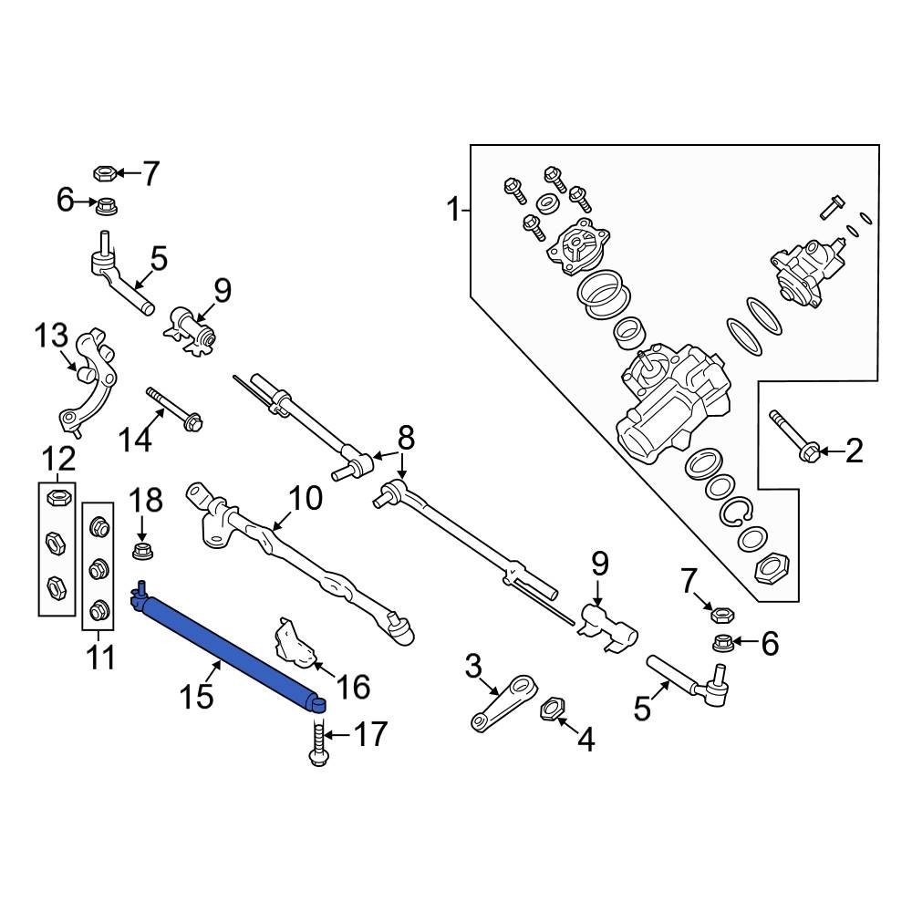 Ford OE KC3Z3E651G Front Steering Damper
