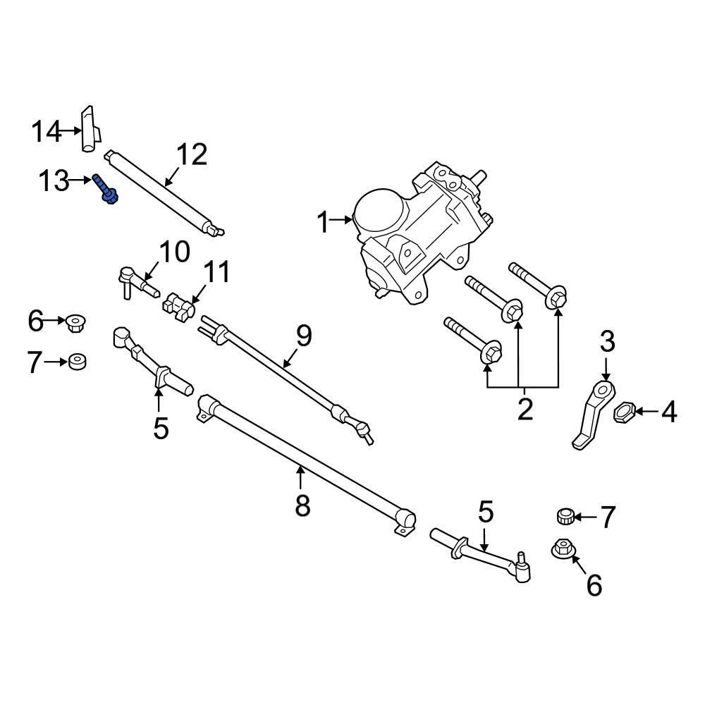 Ford OE W714596S439 Steering Damper Bolt