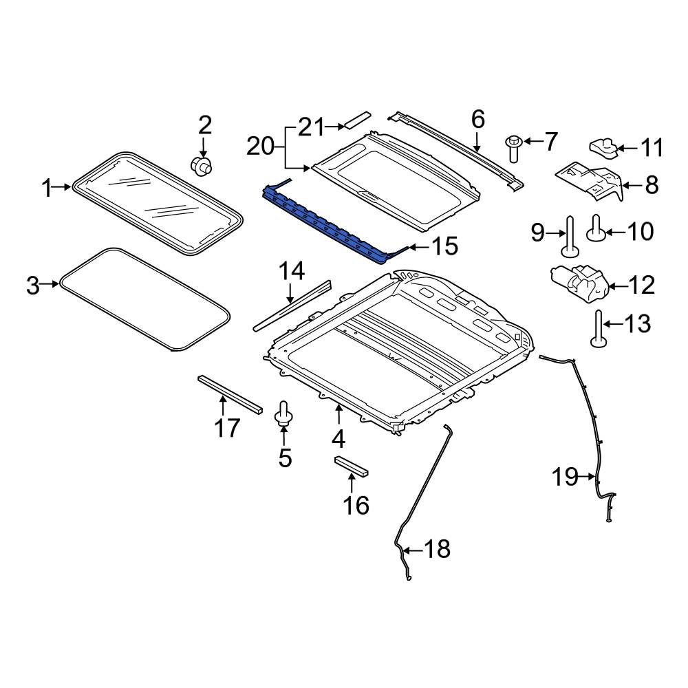 Ford OE FL3Z18500A26A - Front Sunroof Deflector