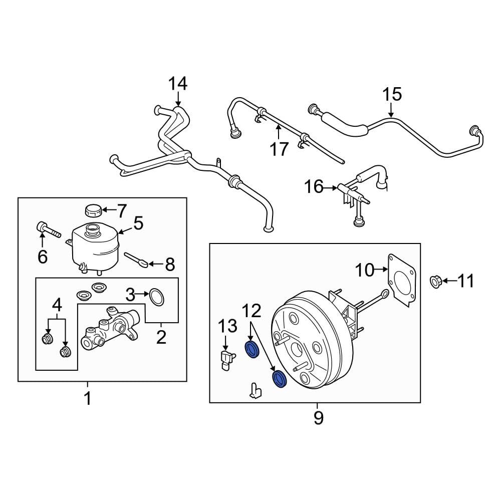 Ford OE F7UZ2B176AA Power Brake Booster Vacuum Switch Grommet