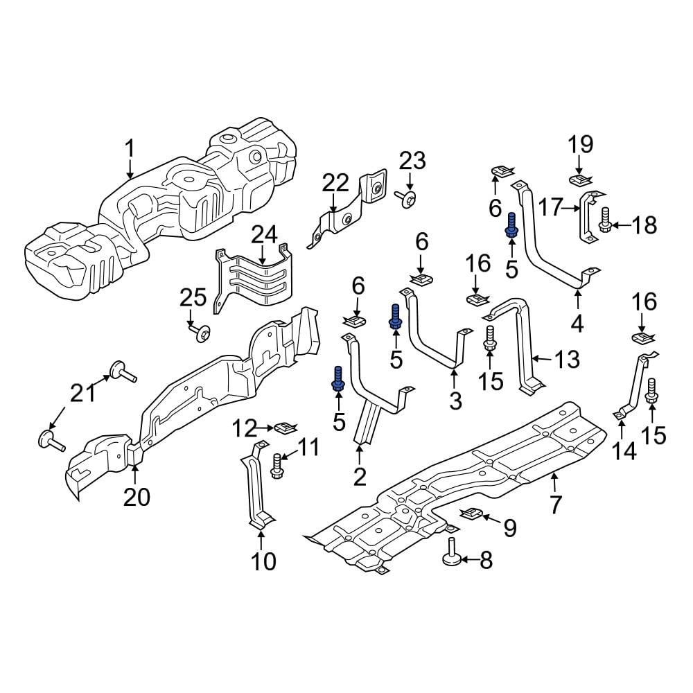 Ford OE W714875S450 Fuel Tank Strap Bolt