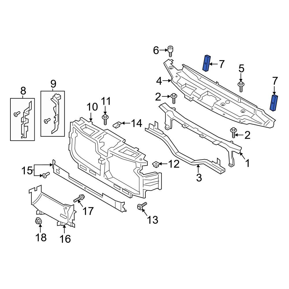 Ford OE HC3Z19E525C - Front Upper Radiator Support Air Deflector