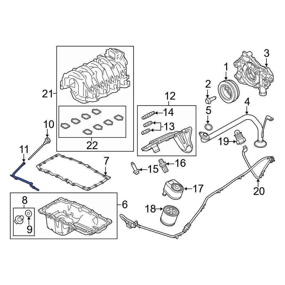Ford OE HC3Z6754A Engine Oil Dipstick Tube