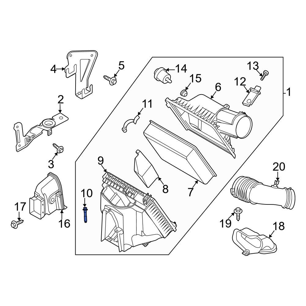 Ford OE W714941S439 Air Filter Housing Screw