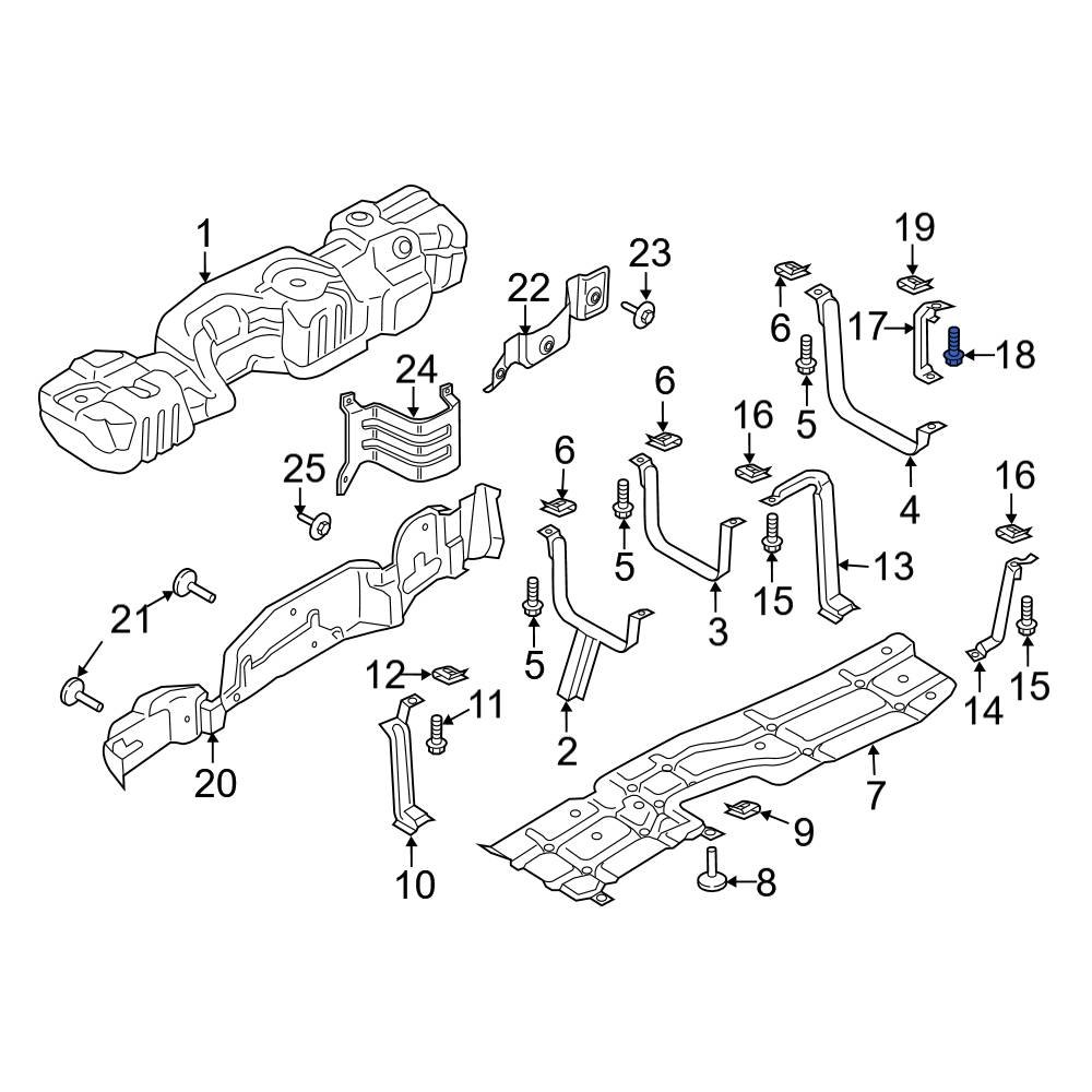 Ford OE W714875S450 Fuel Tank Strap Bolt