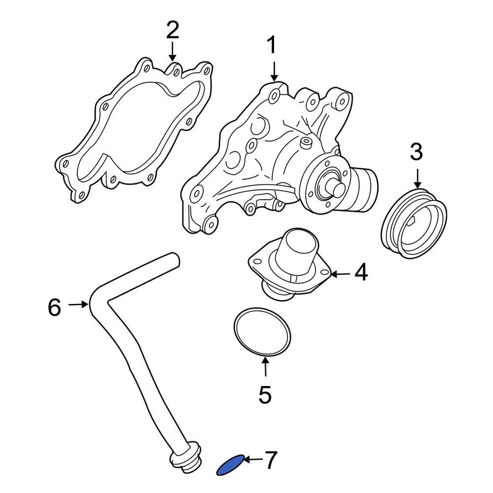 Ford OE 3C3Z9J469AA Engine Coolant Bypass Pipe ORing