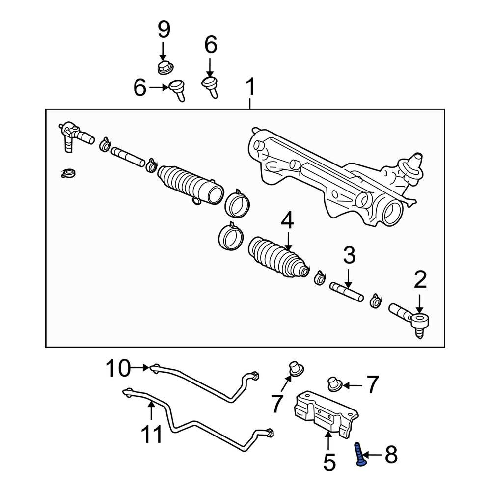 Ford OE W707523S436 Rack and Pinion Bolt