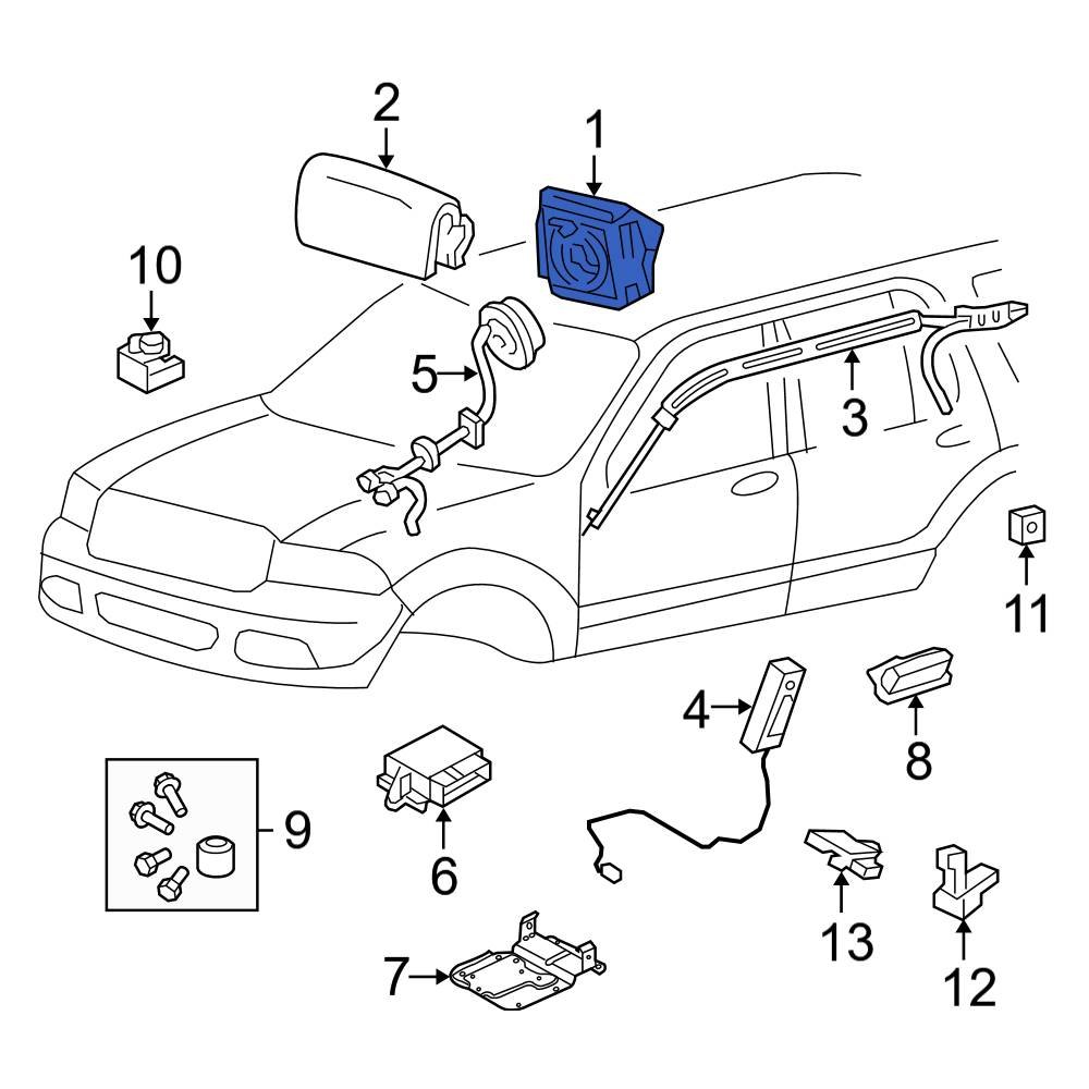 Ford OE 7L2Z78043B13AA Steering Wheel Air Bag
