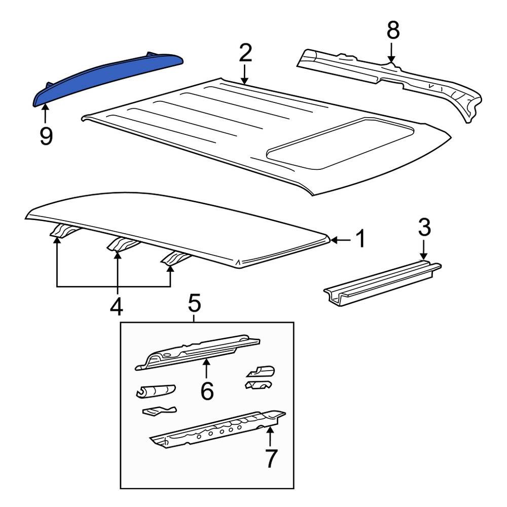 Ford OE 6L2Z78500A26A Sunroof Deflector