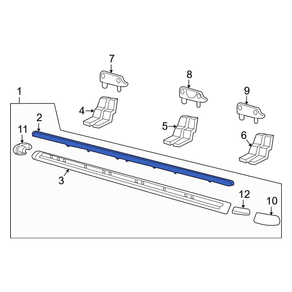 Ford OE 1L2Z16N454BAA Running Board Step Pad